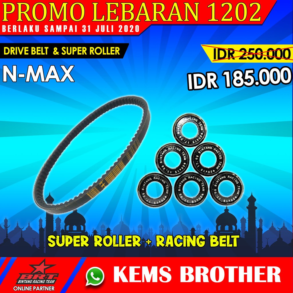 BELT BRT NMAX AEROX LEXI ALL NEW NMAX ALL NEW AEROX TIDAK TERMASUK ROLLER