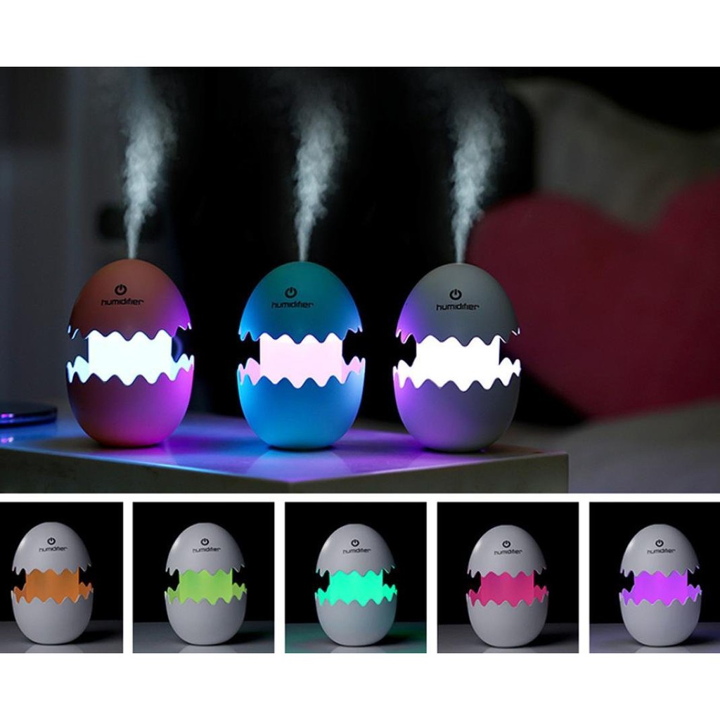 Cracked Egg Model Aroma Ultrasonic Humidifier with LED Light 100ml