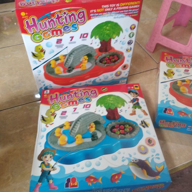 oketoys mainan pancing bebek & ikan hunting games