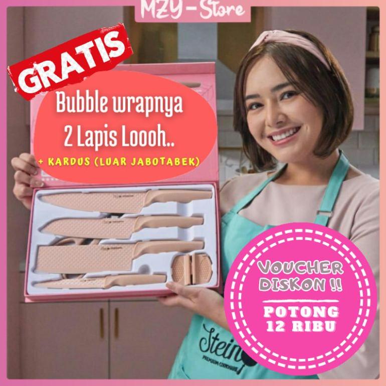 (ORIGINAL) STEIN PISAU STEINCOOKWARE DIAMOND KNIFE SET 6 IN 1 PISAU DAPUR SET TERLARISS...,,,,,