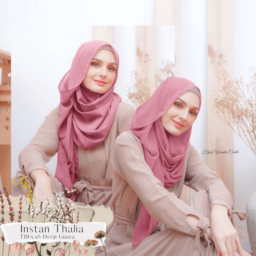 Hijabwanitacantik - Instan Thalia | Hijab Instan | Jilbab Instan-Deep Guava