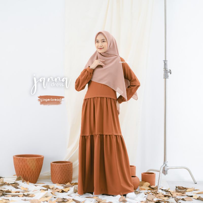 Janna Dress Set by Naisha (Gamis+khimar)