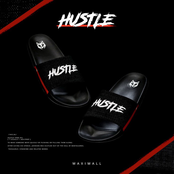 Unik Sendal Pria MaxHustle Black Jeans - 39 Terlaris