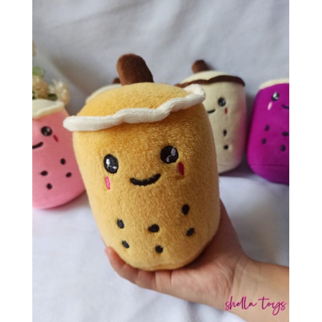 BONEKA BOBA MILK MINI 15cm Gantungan kunci Boba