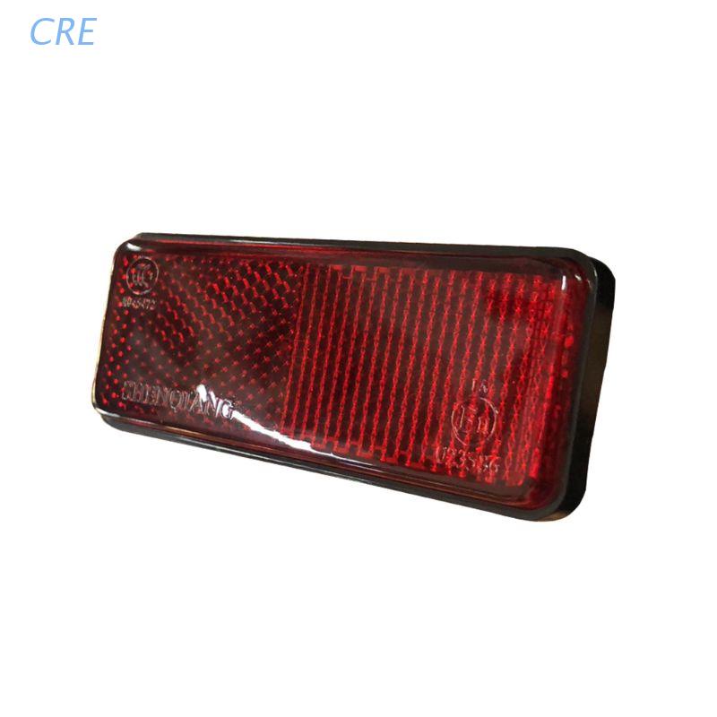 Cre 1pc Plat Reflektor Belakang Bentuk Persegi Panjang Warna Merah Untuk ATV / Motor / Skuter / Dirt Bike