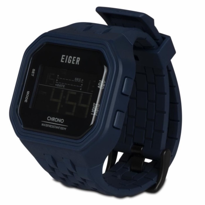 PROMO EIGER1989 ORIGINAL LINVILLE WATCH JAM TANGAN DIGITAL EXTRA STRAP + BATTERY - LINVILLE NAVY