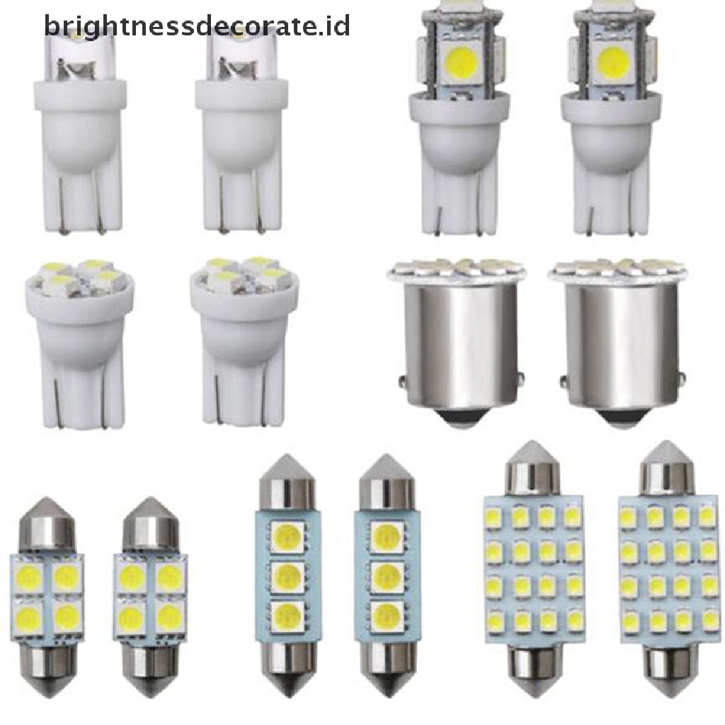 14pcs Lampu Led T10 36mm Untuk Plat Nomor Mobil