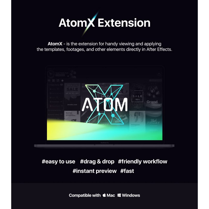 AtomX - Instagram Stories Designs And Transitions Pack V7 - After Effect (Extension)