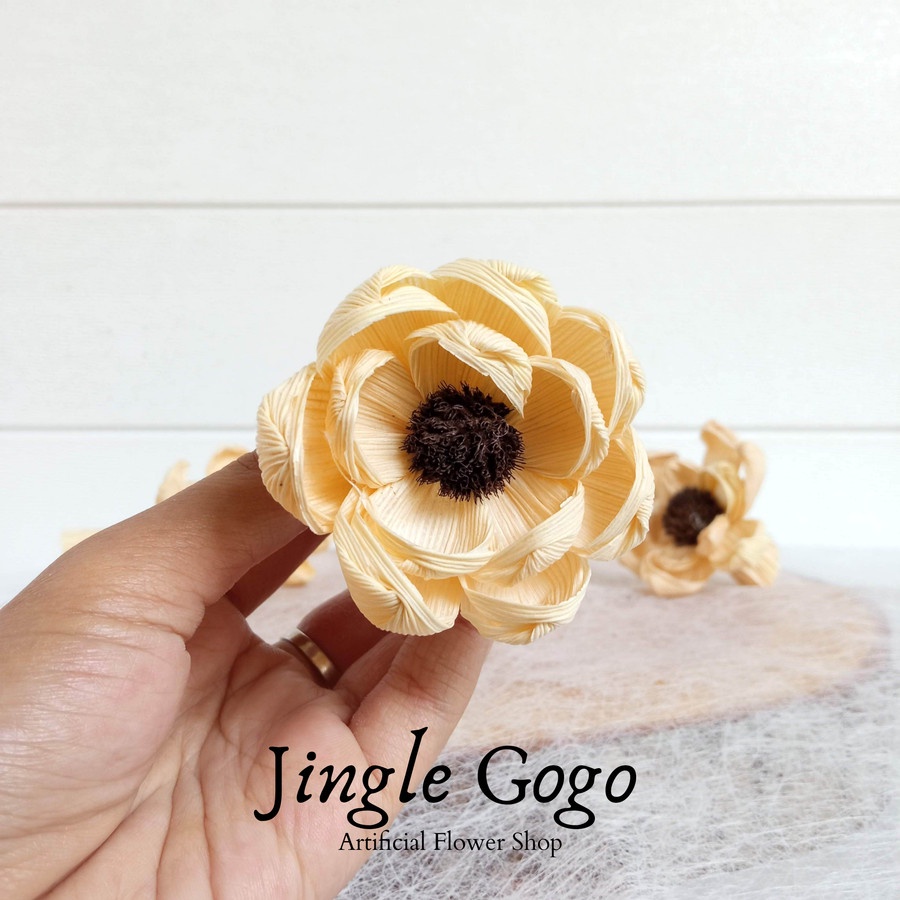 JUAL  Bunga Klobot Rustic Dried Flower Kulit Jagung Kering Hiasan Dekor F402 - Kecil - Paling Dicari