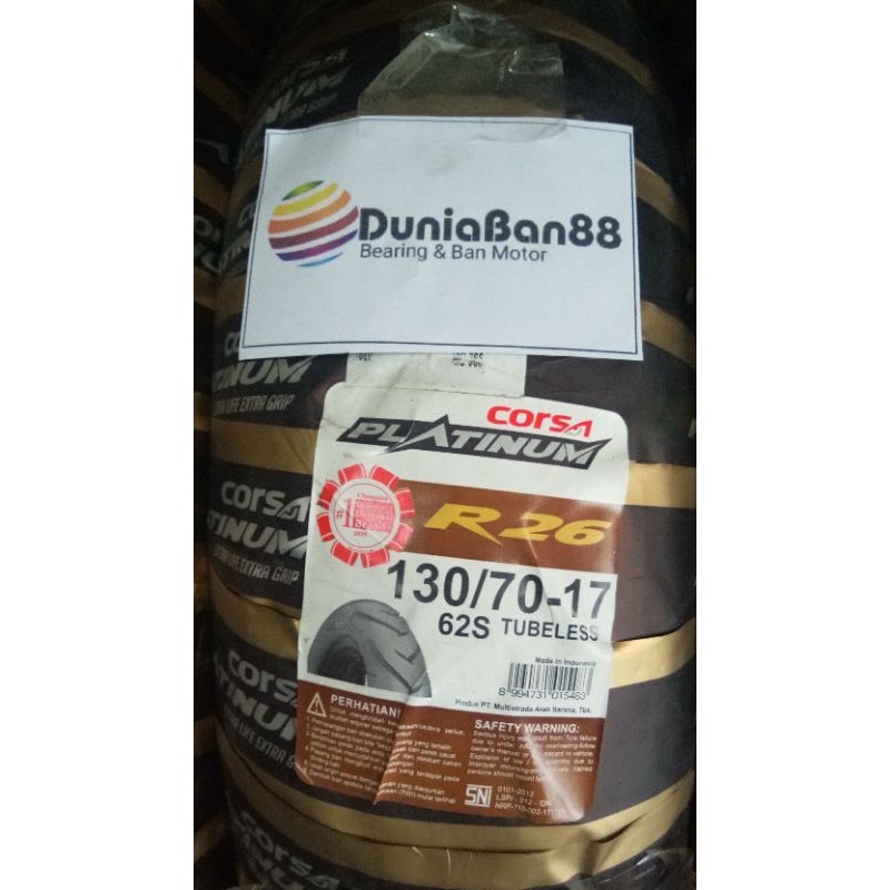 Ban Motor Corsa Platinum R26 130 70 Ring 17 Tubeless