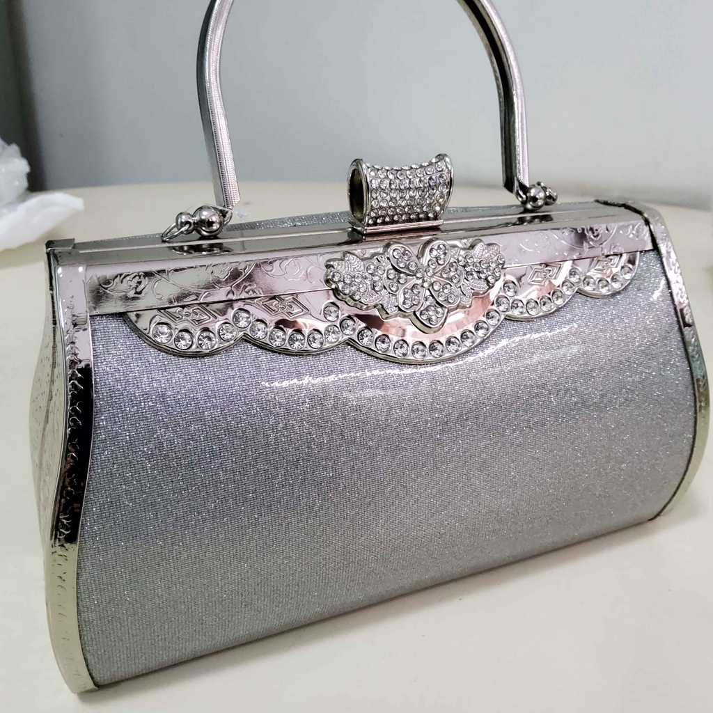 Tas Pesta Farnell Kondangan Clutch Import Cantik BESAR Kilap Glitter 2854 / 2861