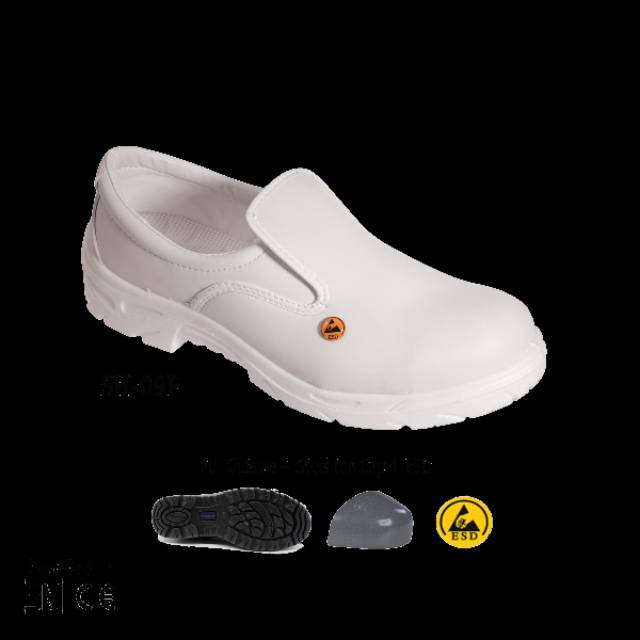EUROSTAT Sepatu Safety Shoes PANTHER Anti Slip Anti ESD Sol Tahan Minyak dan Bahan Kimia Umum