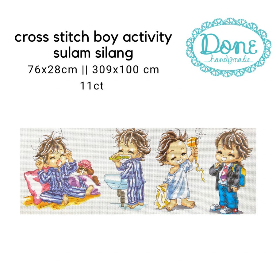 Cross stitch sulam silang embroidery kerajinan tangan strimin craft donehandymade done handymade jual bahan kerajinan tangan sulam tangan sulaman