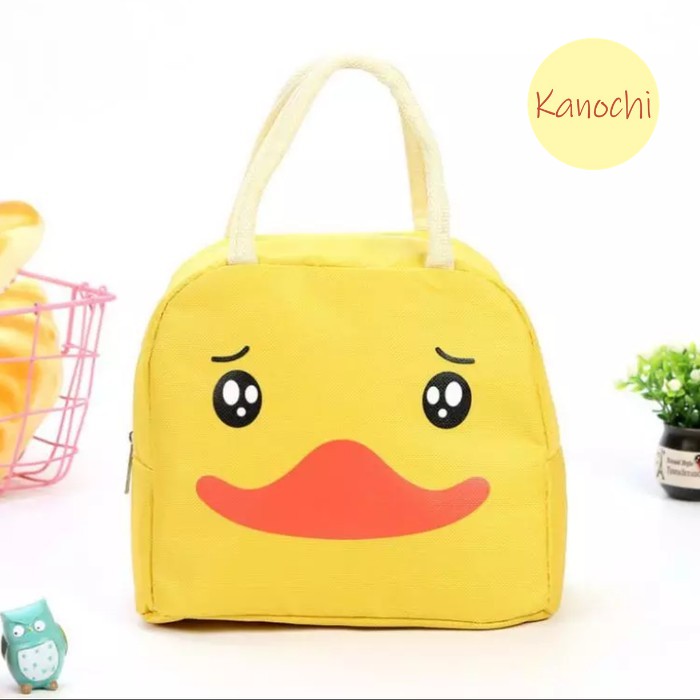 Tas Bekal Makan Cooler Lunch Bag Sekolah Travel Motif karton