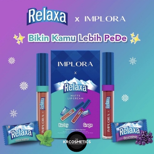 Implora x Relaxa Matte Lipcream Barley Grape 2 pcs