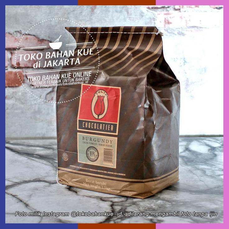 

Tulip Chocolatier Burgundy Cocoa Pure Kakao Bubuk Coklat Bubuk 250Gr