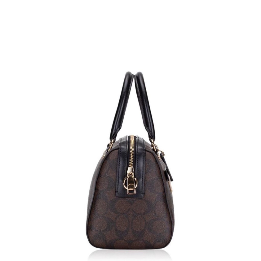 Coach Signature Rowan Satchel Brown Black - ORIGINAL 100%