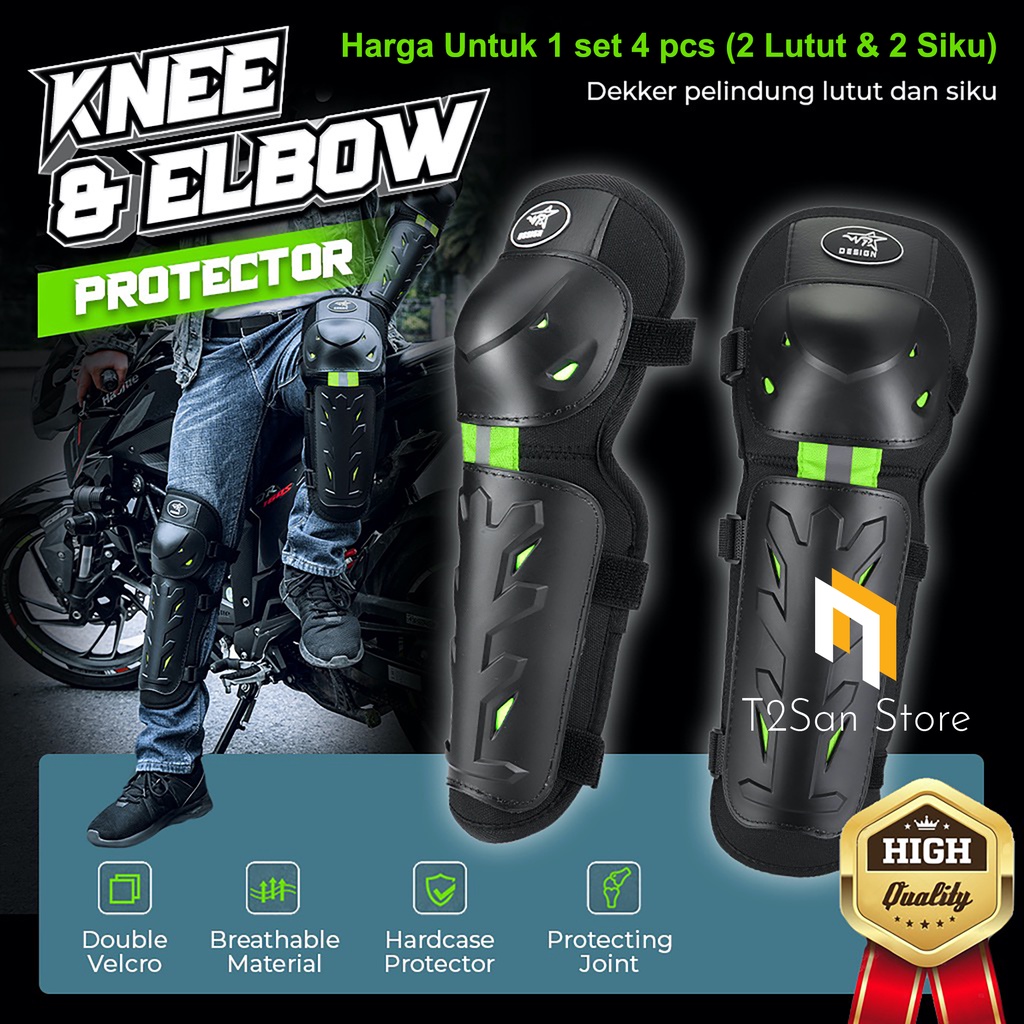 Dekker Design Pelindung Lutut & Siku Pengendara Motor