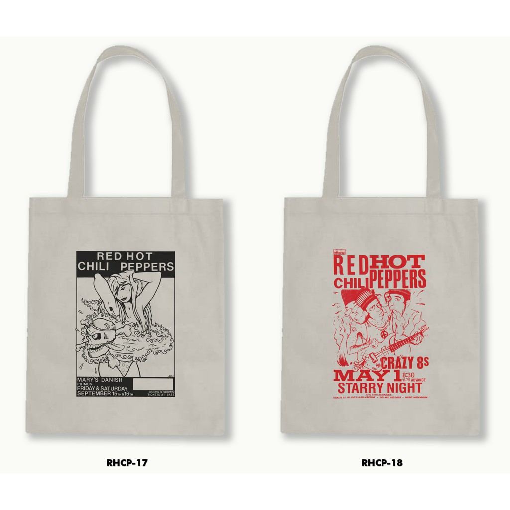 TOTE BAG BLACU - RHCP/RED HOT CHILI PEPPERS .01