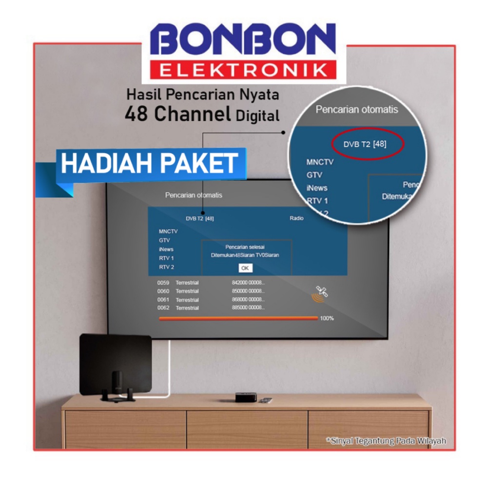 Bundling Sharp Set Top Box STB-DD001i + Antena Digital PX UDA-3000A