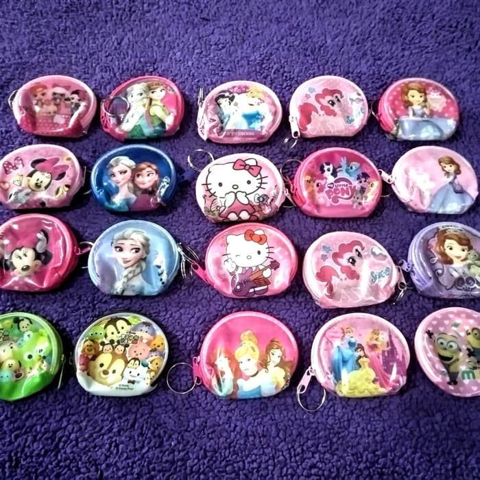 SOUVENIR ULTAH DOMPET UANG KOIN ANAK - GANTUNGAN DOMPET ISI GOODY BAG