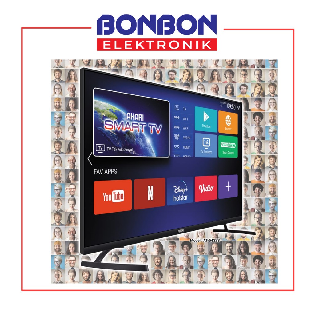 Akari LED TV 32 Inch AT-5432S Smart Android 5432 S