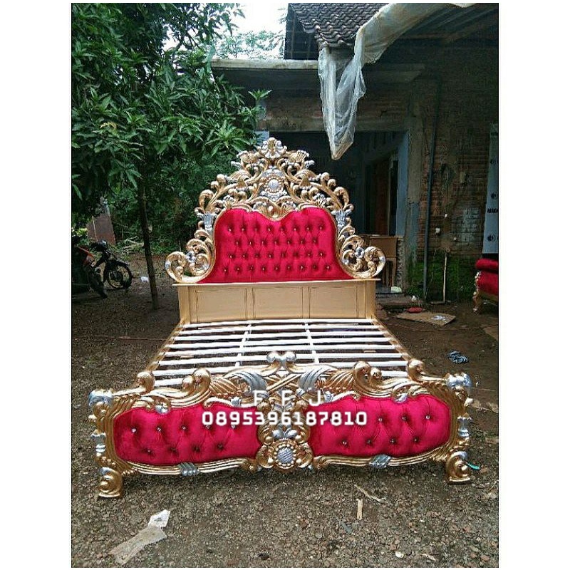 Dipan ukir Barong dipan mewah ukir dipan gold tempat tidur ukir Jepara