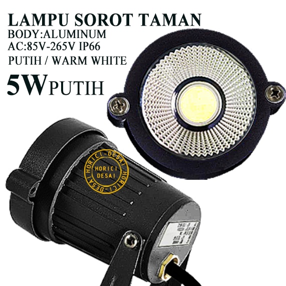 ASLI MURAH BODY ALUMINUM 5W COB LAMPU TAMAN GARDEN LIGHT LAMPU SOROT COB OUTDOOR FLOOD LIGT KAP SOROT