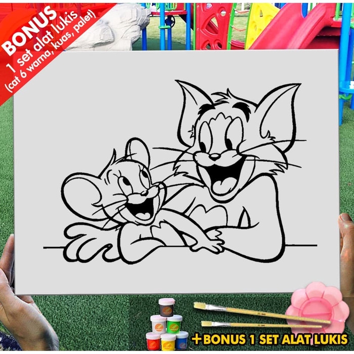 

Kanvas Gambar Tom and Jerry Untuk Anak 30x40 cm Melukis MEL1217