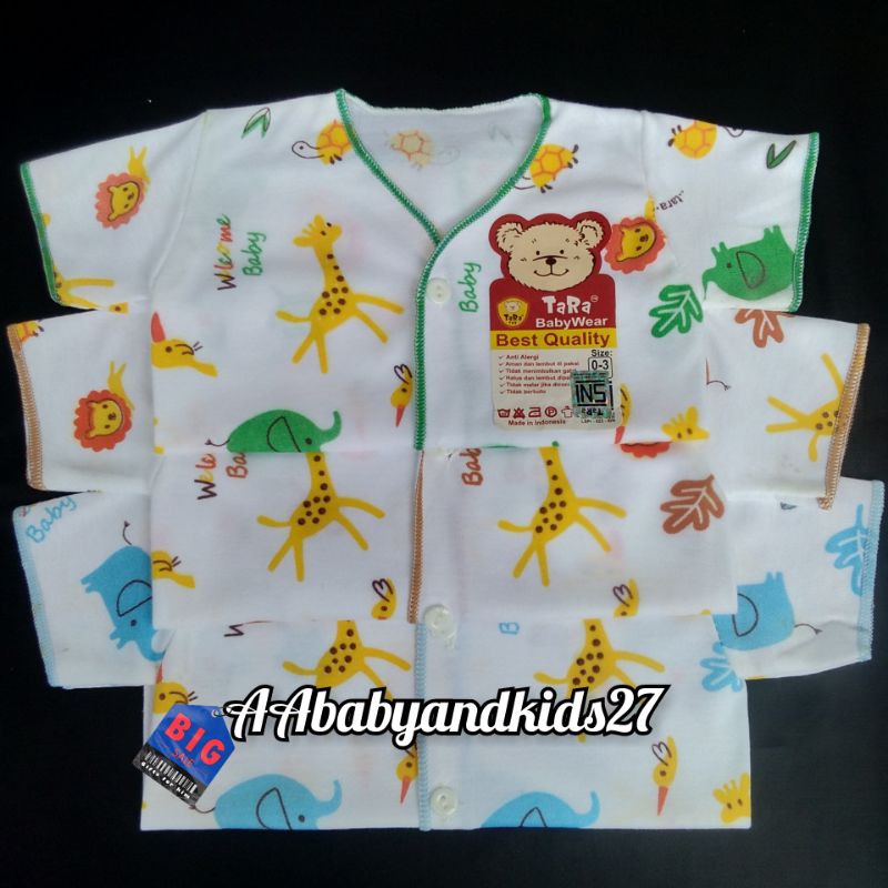 3Pc Baju Bayi Tara Necci Lengan Pendek Putih Newborn Sni -Baju Tara lengan Pendek Sni Newborn