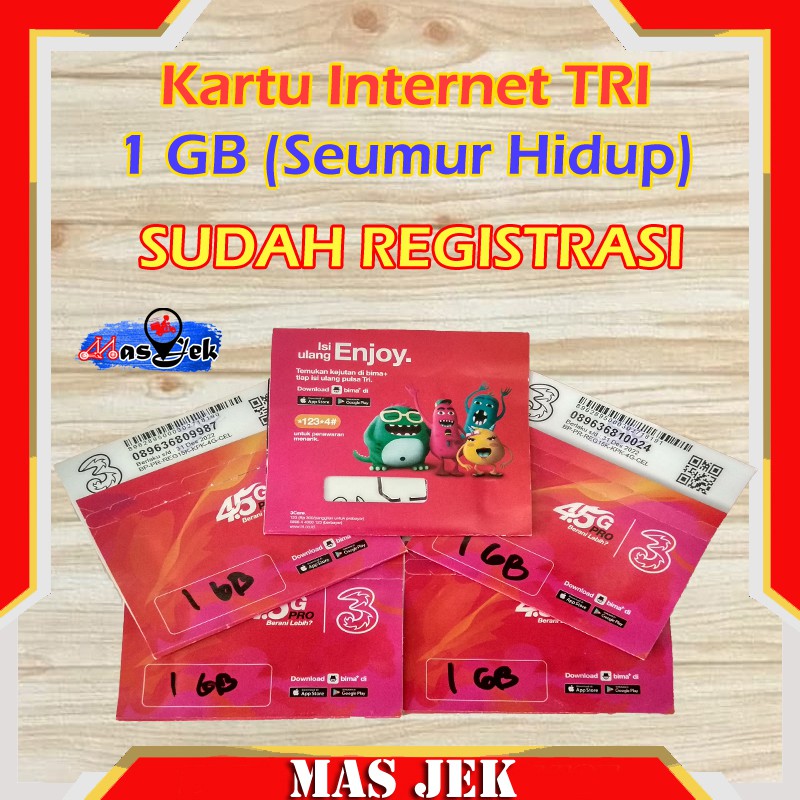 Kartu Internet Tri Kartu Paket Tri Voucher Internet Tri Paket Internet Paket Tri Mas Jek Shopee Indonesia