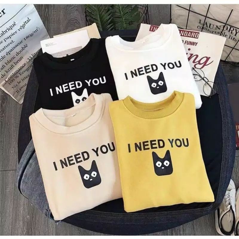 I NEED YOU SWEATER WANITA PRIA TERMURAH TERLARIS'