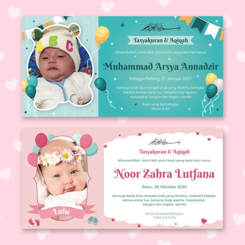 

Stiker Tasyakuran Aqiqah / Sticker Baby Born - Premium Free Design