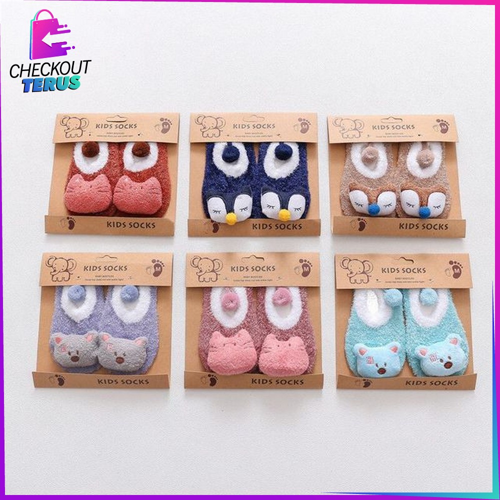 CT P15 Sepatu Prewalker Anak Bayi Kaos Kaki Korea Style Kaus Kaki Anak Bayi Lembut Motif Animal Baby Socks Sepatu Kaos Kaki Bayi Lucu