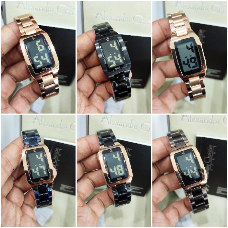 JAM TANGAN WANITA ALEXANDRE CHRISTIE 9345 DIGITAL NEW AC9345 DIGI STAINLESS ORIGINAL