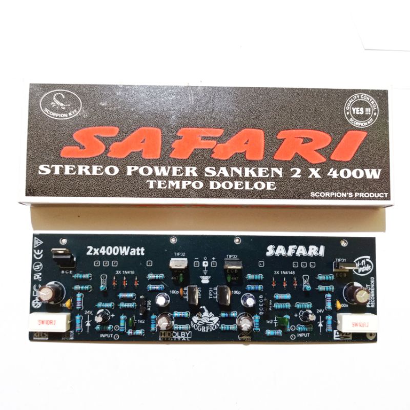 Kit Driver Safari Stereo Power Sanken 2 X 400 Watt Scorpion
