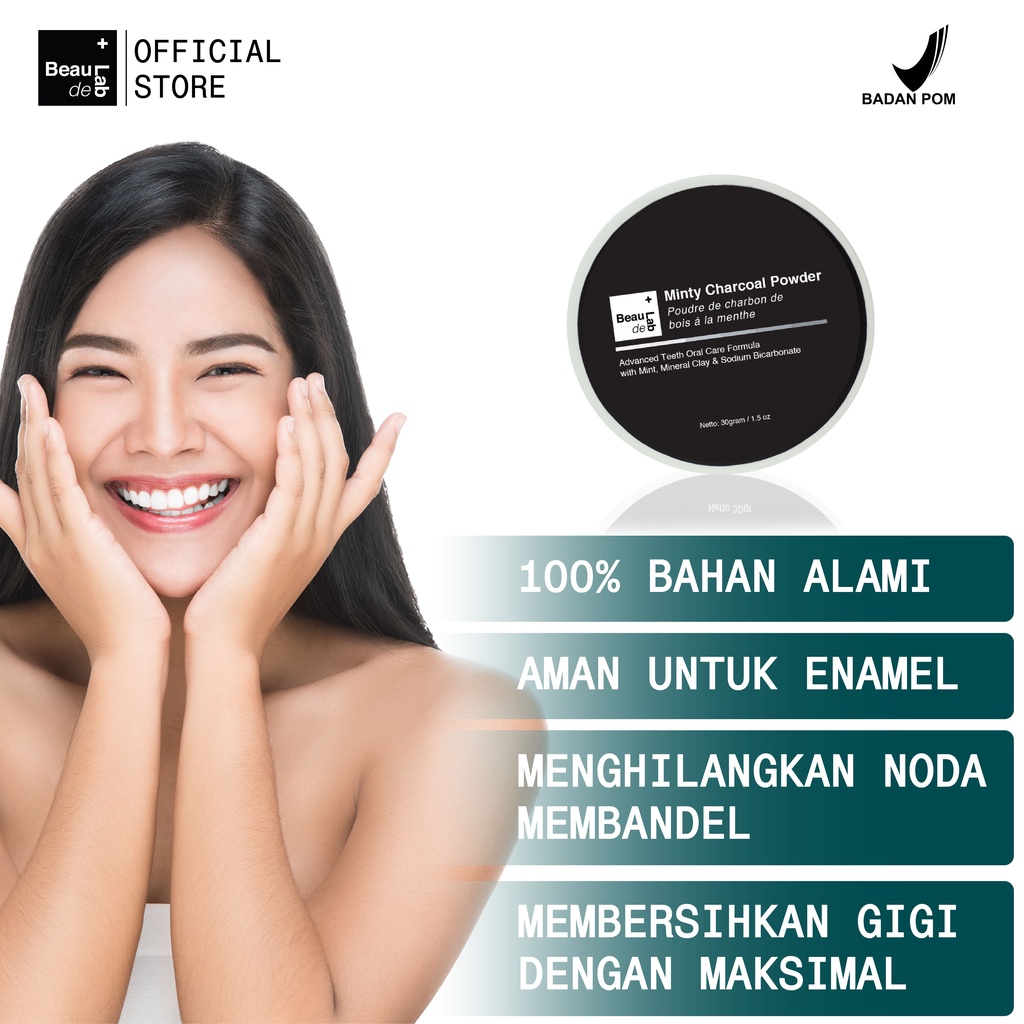 PAKET HEMAT 2 | Minty Charcoal Powder for Teeth Detoxification | Beaudelab Arang Aktif Detoks Karang & Pemutih Gigi | 30 gr-3
