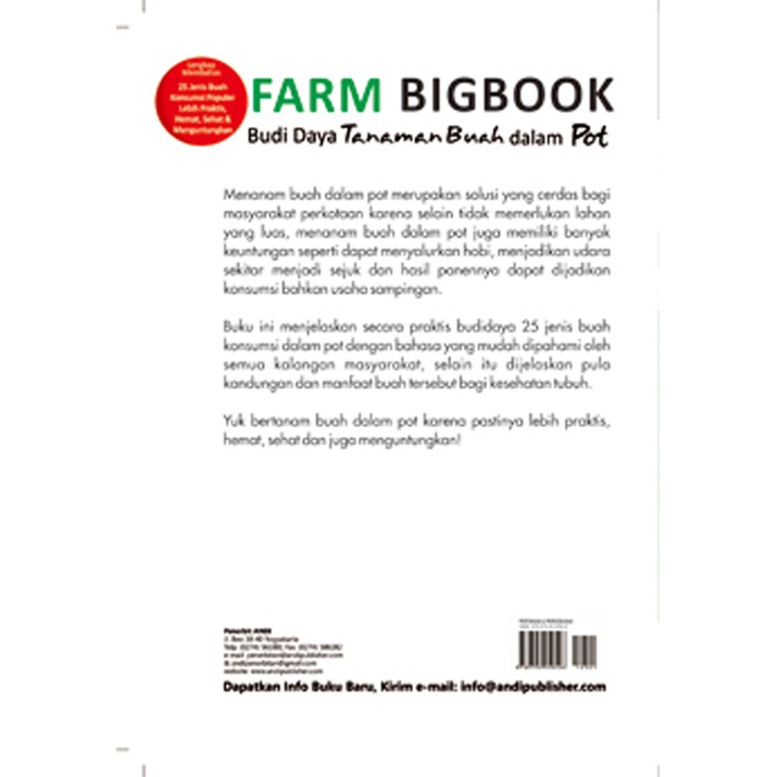 Farm Big Book Budi Daya Tanaman Buah Dalam Pot Fc Andi Original Terlaris Shopee Indonesia