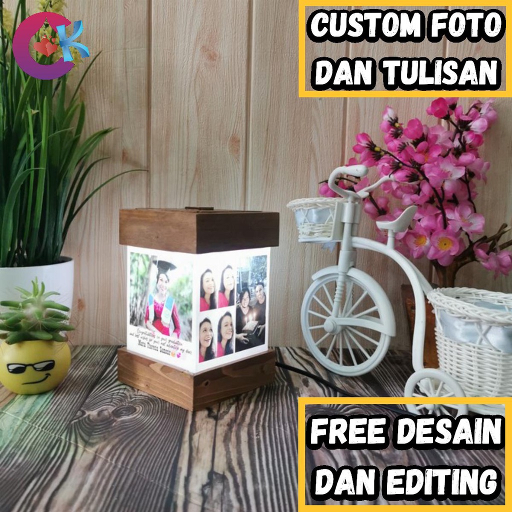 DEKORASI ANNIVERSARY ANNIV PERNIKAHAN BOS KARYAWAN LAMPU TIDUR KOLASE MEWAH CUSTOM