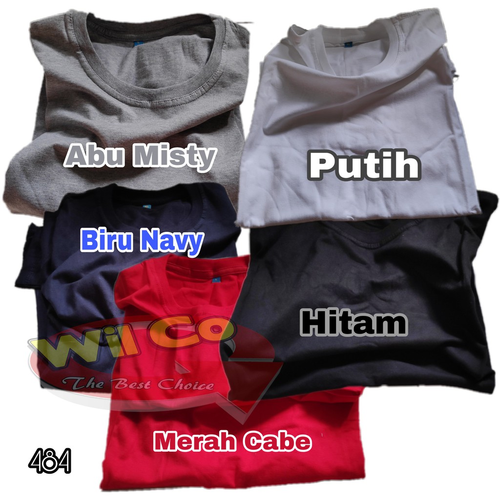 K484 - ATASAN KAOS OBLONG PRIA SOFT COMBED BERKUALITAS SIZE ML -  XL