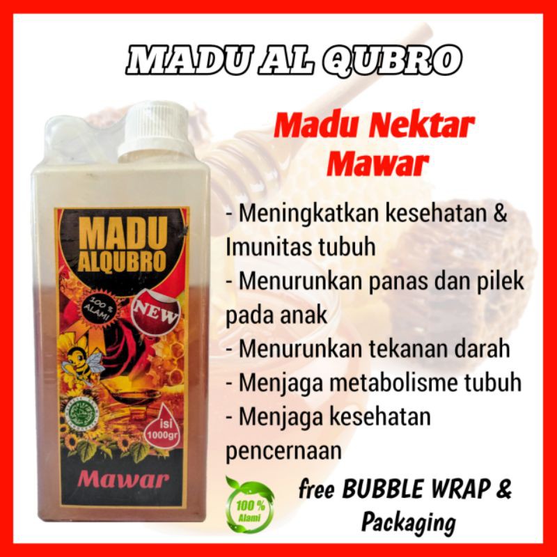 

Madu Asli Nektar Mawar 1Kg Madu Al Qubro 1Kg