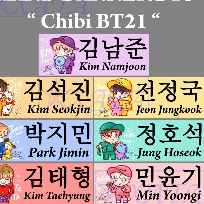 Products Ready Stock Hand Banner Bts Chibi Bt21 Kpop Murah Shopee Indonesia