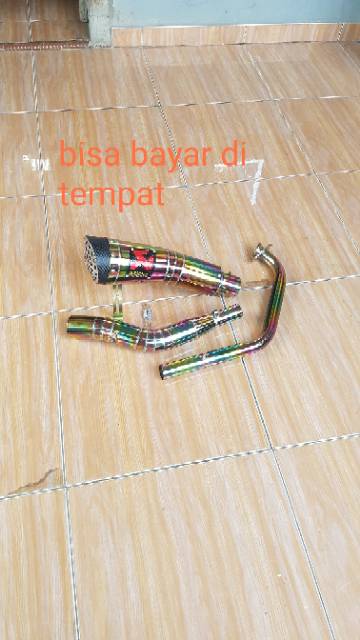 KNALPOT VIXION-VIXION NEW R9 H2 AKRAPOVIC FULL RAINBOW