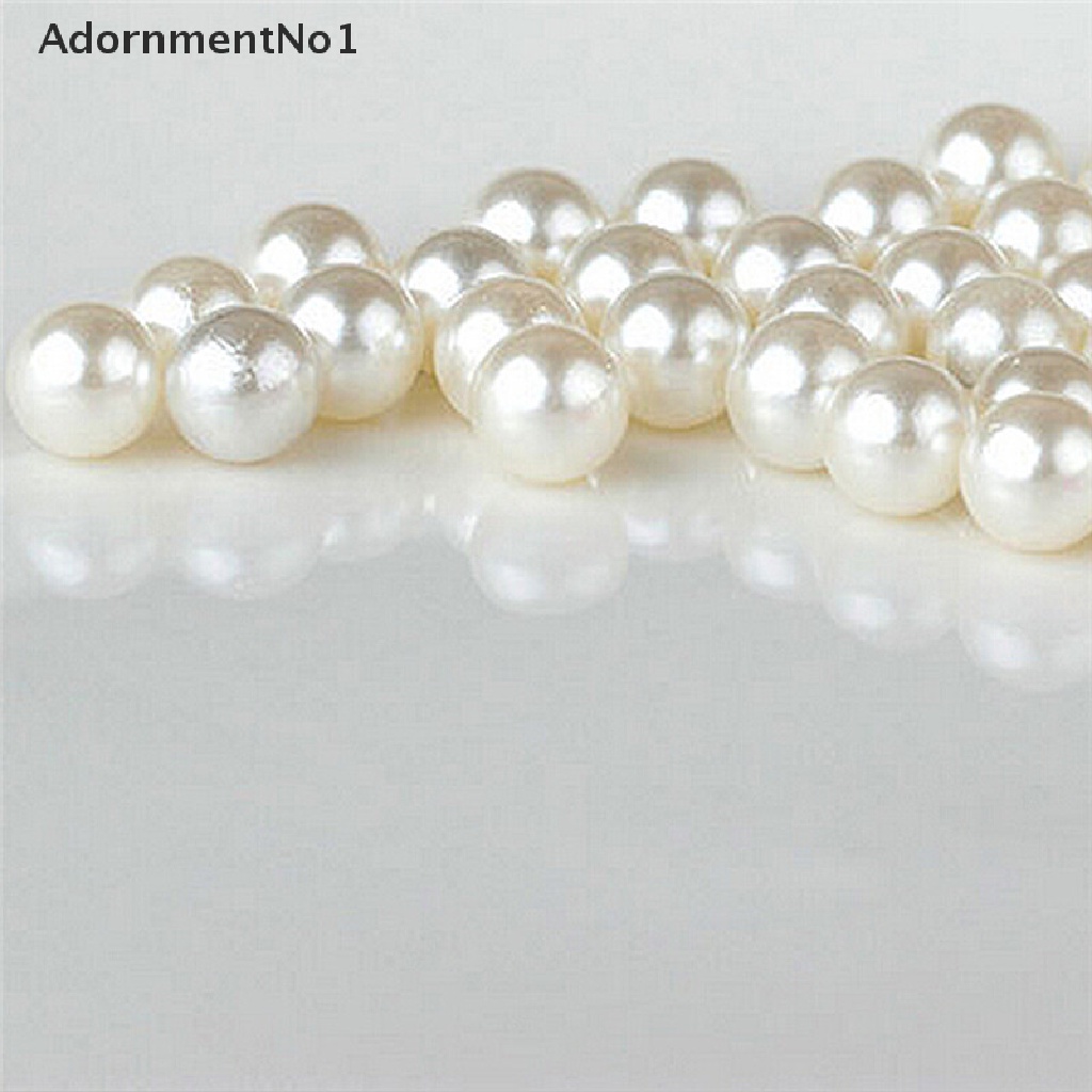 (AdornmentNo1) Manik-manik Mutiara Akrilik Bulat Ukuran 4 / 6 / 8 / 8 mm Untuk Membuat Perhiasan DIY