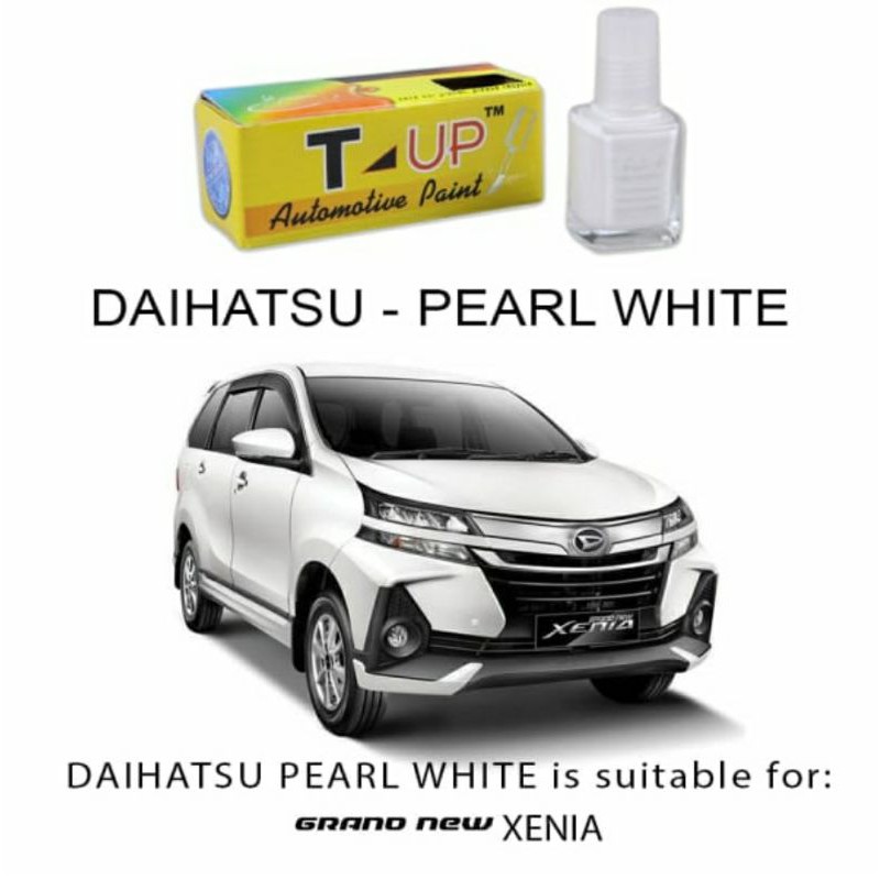 T-UP CAT OLES DAIHATSU XENIA PEARL WHITE CONTOH CAT PUTIH DAIHATSU XENIA SAMPLE CAT XENIA PUTIH