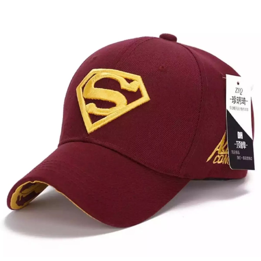 Topi Baseball SUPERMAN- Topi superhero- Topi Keren Pria/ Wanita- Topi Baseball Clip Besi Terbaru