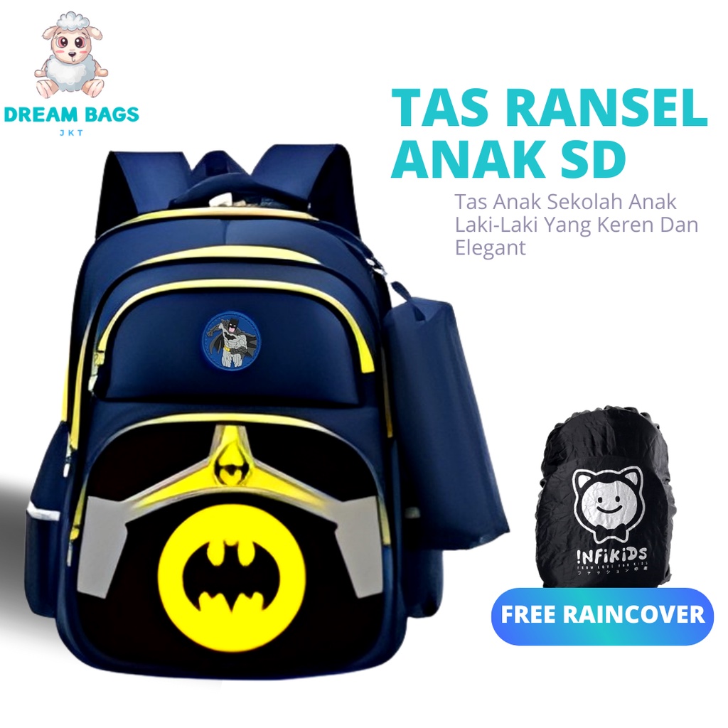 Tas Anak  Ransel Anak Karakter Superhero DB 6112 Size SD Tas Anak Import - Onlan - tas anak laki laki - tas anak tk - tas anak sekolah - tas sekolah anak laki laki sd