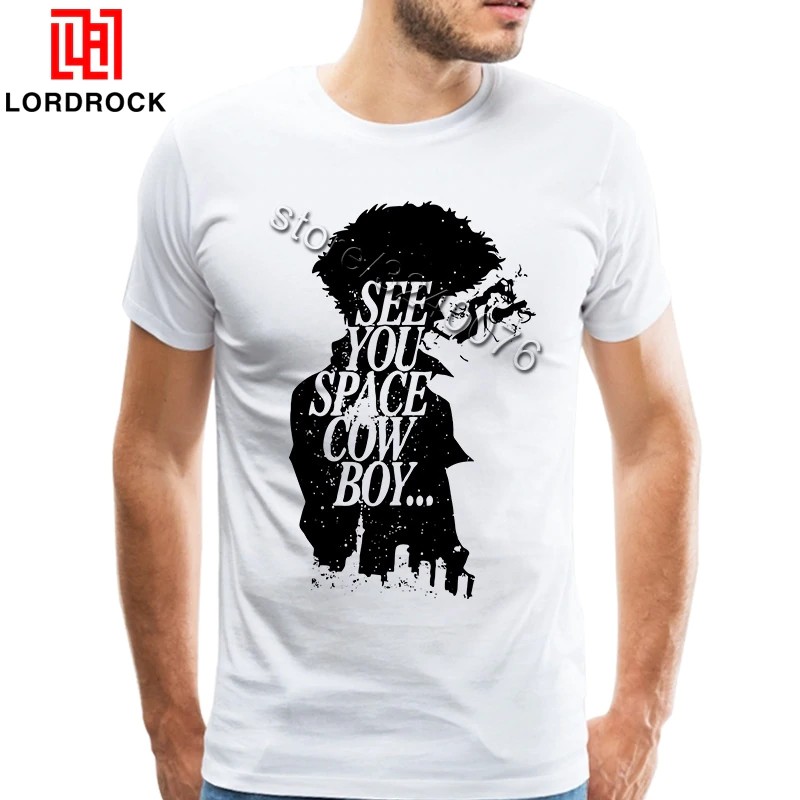 Cool Fashion Anime Cowboy Bebop T-shirt Uncle Spike Spiegel Men See You Space T Shirt