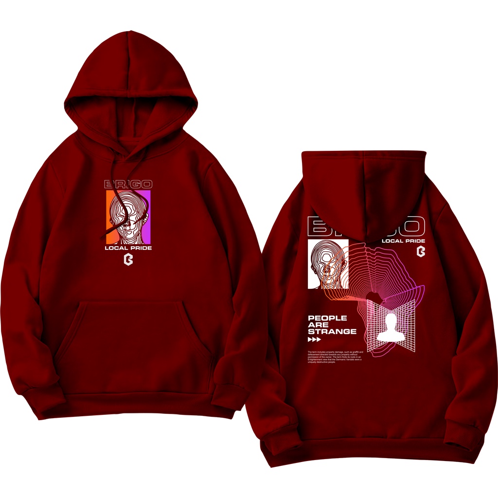 BRIGO Jumper Hoodie People Are Strange II Sweater Hoodie BRIGO Sablon DTF Fleece Cotton M-XXL (Pria &amp; Wanita) Free stiker&amp;Gantungan Kunci