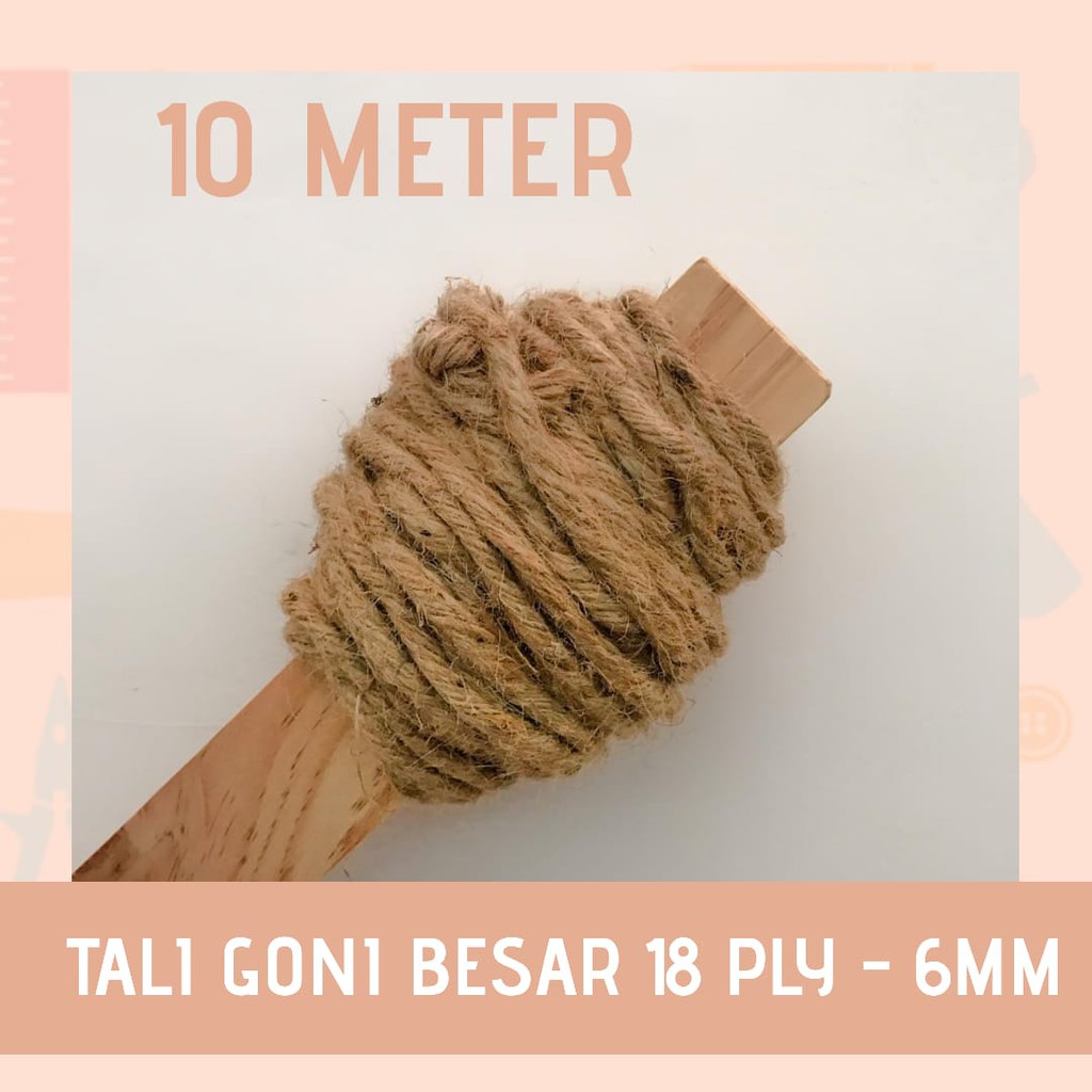 

TALI RAMI BESAR - TALI KARUNG GONI 10 METER - 18 PLY - KERAJINAN - DIY - VINTAGE - PACKAGING